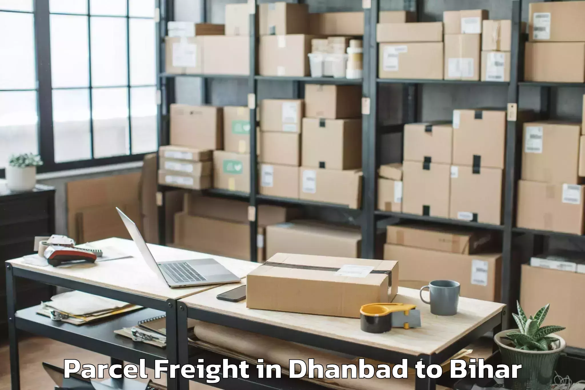 Book Dhanbad to Patahi Parcel Freight Online